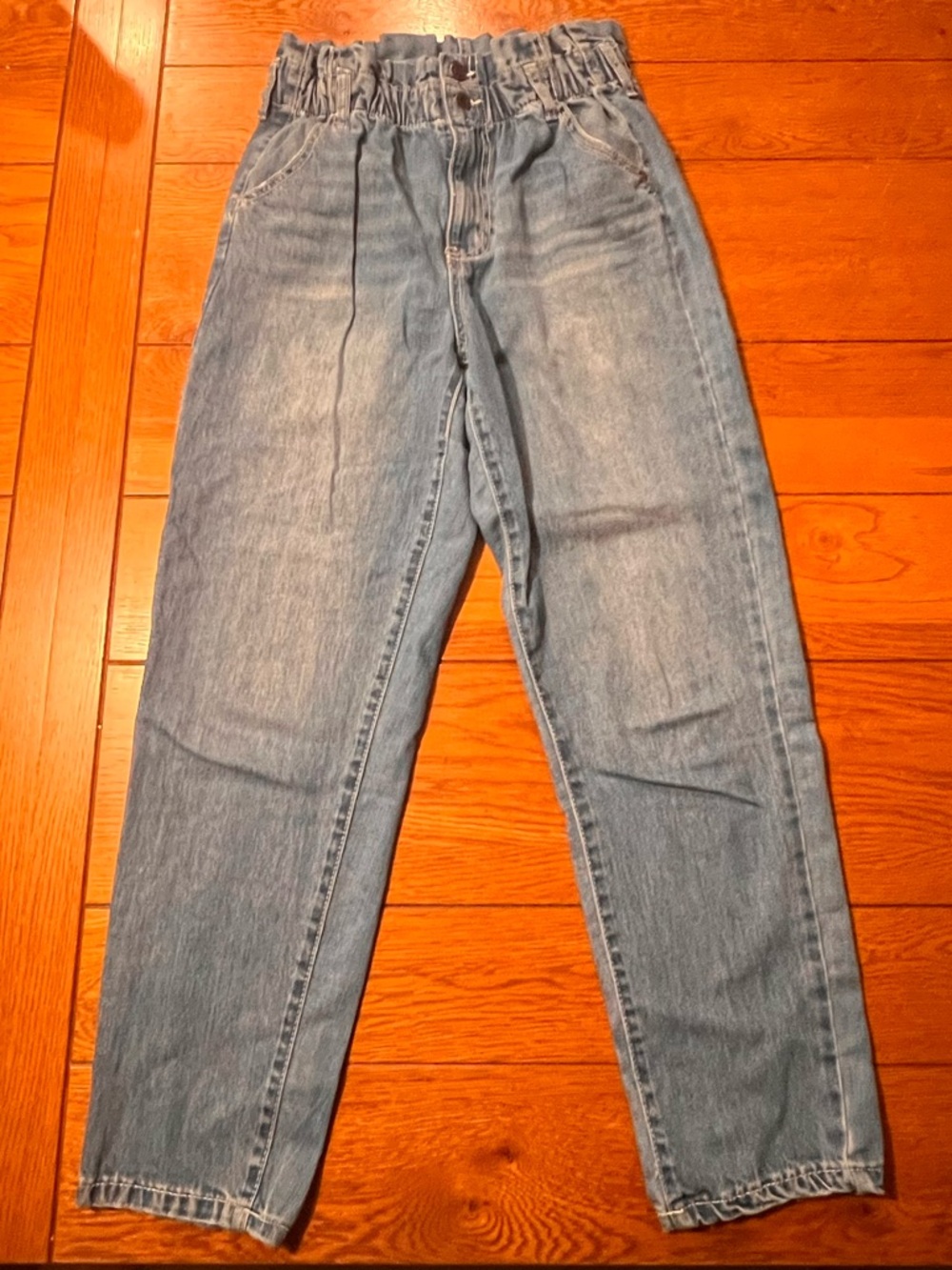 SO Light Blue High-Rise Ankle Jeans - Elastic Waist